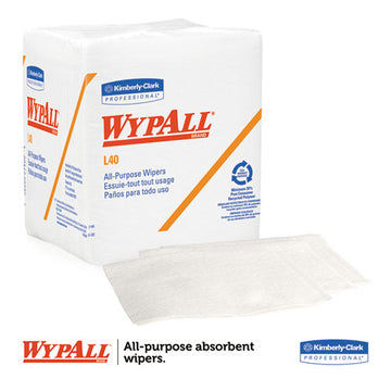 WypAll® L40 Towels, 1-4 Fold, White, 12 1-2 X 12, 56-box, 18 Packs-carton freeshipping - TVN Wholesale
